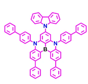 CAS: 1878102-32-9n5H,9H-[1,4]Benzazaborino[2,3,4-kl]fenazaborin, 5,9-bis([1,1'-bifenil]-4-il)-7-(9H-karbazol-9-il)-2,12-difenil- CAS-no-1878102-32-9